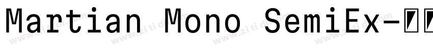 Martian Mono SemiEx字体转换